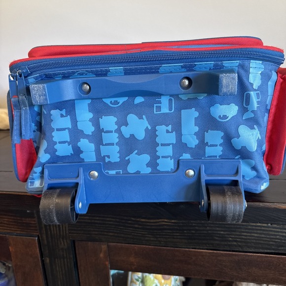 Stephen Joseph Vintage KIDS Luggage Blue And‎ Red Train And Plane And Car Themed - Picture 6 of 6